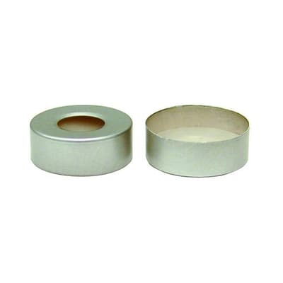 Chromatography Research Supplies 20 mm Aluminum Crimp Cap w/ Septum 2 (100/pk)